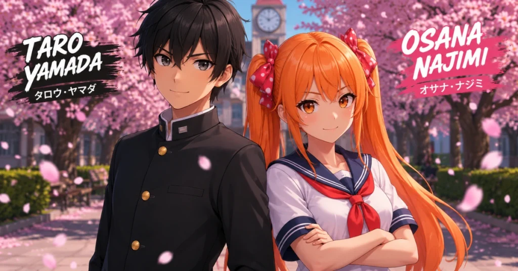 Taro Yamada and Osana Najimi