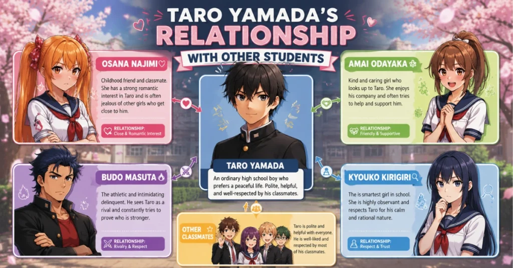Taro Yamada's Relationship With Other Students